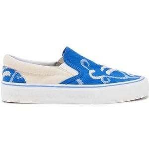 Maliparmi, Schoenen, Dames, Blauw, 41 EU, Linnen, Linnen Canvas Slip-On Sneaker