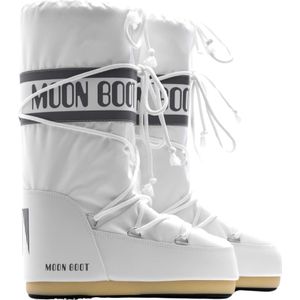 Moon Boot, Schoenen, Dames, Wit, 39 EU, Nylon, Witte nylon sneeuwlaarzen met iconisch ontwerp