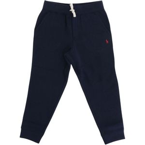 Polo Ralph Lauren, Broeken, Heren, Zwart, S, Katoen, Katoenmix Joggers met Logo Detail