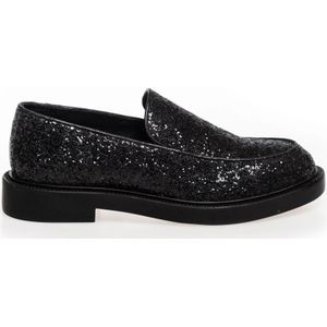 Copenhagen Shoes, Glitter Loafers met Rubberen Zool Zwart, Dames, Maat:39 EU