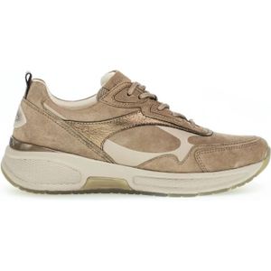 Gabor, Rollingsoft Dames Wandelsneaker Beige, Dames, Maat:38 EU