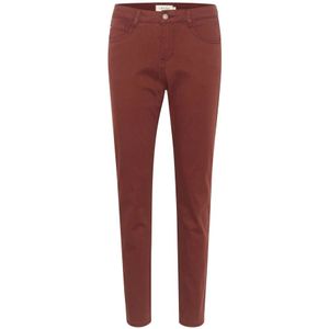 Cream, Broeken, Dames, Bruin, W30 L34, Straight-leg Twill Pant - Coco Fit