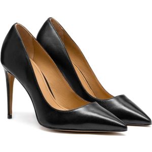 Kazar, Schoenen, Dames, Zwart, 42 EU, Leer, Zwarte stiletto's van graanleer