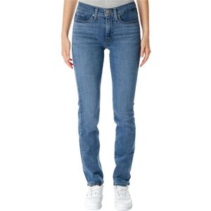 Levi's, Jeans, Dames, Blauw, W27 L30, Denim, Mid-Rise Slim Straight Skinny Jeans