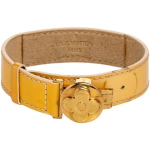 Louis Vuitton Vintage, Pre-owned Leather bracelets Geel, Dames, Maat:ONE Size