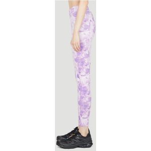 The North Face, Broeken, Dames, Paars, L, Katoen, Katoenen Tie-Dye Leggings met Hoge Taille