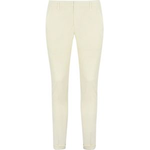 Dondup, Witte katoenen stretchbroek Wit, Heren, Maat:W34