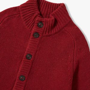 Brooks Brothers, Truien, Dames, Rood, XL, Wol, Bordeauxrode wollen Cardigan