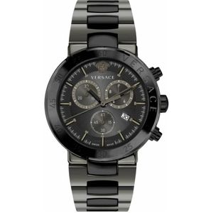 Versace, Urban Mystique Chronograaf Horloge Grijs, Heren, Maat:ONE Size