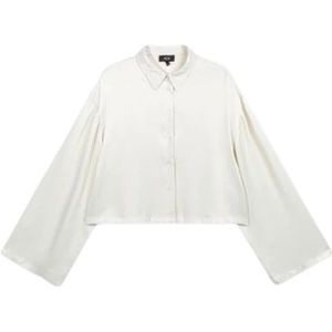 Alix The Label, Blouses & Shirts, Dames, Wit, M, Elegante Kimono Mouw Blouse