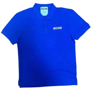 Moschino, Polo Shirts Blauw, Heren, Maat:S