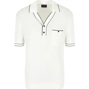 Giorgio Armani, Polo Shirts Wit, Heren, Maat:L