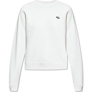 Diesel, Sweatshirts & Hoodies, Dames, Wit, L, Katoen, ‘F-Reggy-Doval-Pj’ sweatshirt