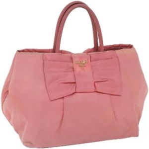 Prada Vintage, Pre-owned, Dames, Roze, ONE Size, Pre-owned Fabric handbags
