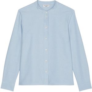 Marc O'Polo, Blouses & Shirts, Dames, Blauw, 2Xs, Katoen, Normale blouse met plooien
