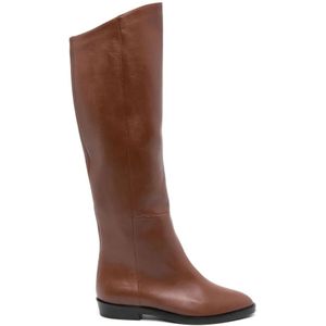 Roberto Festa, Schoenen, Dames, Bruin, 39 EU, Leer, Bruin Kalfsleer Knielaarzen