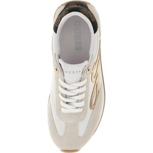 Guess, Schoenen, Dames, Wit, 40 EU, Witte Textiel Sportieve Sneakers Vrouwen