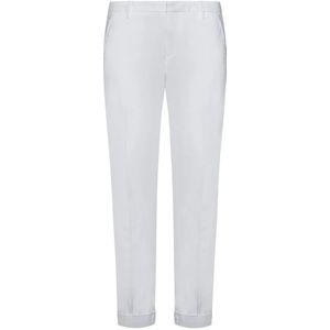 Dondup, Slim Fit Witte Chino Broek Wit, Heren, Maat:W36