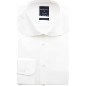 Profuomo, Overhemden, Heren, Wit, L, Katoen, Witte Business Overhemd
