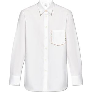 PS By Paul Smith, Blouses & Shirts, Dames, Wit, XL, Katoen, Overhemd met een zak