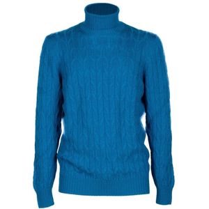 Gran Sasso, Truien, Heren, Blauw, L, Wol, Turquoise Merino Wol Fietser