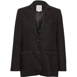 Part Two, Zwarte blazer jas met lange mouwen en klassieke kraag Zwart, Dames, Maat:M