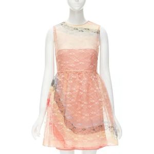 Valentino Vintage, Pre-owned, Dames, Roze, S, Pre-owned Lace dresses