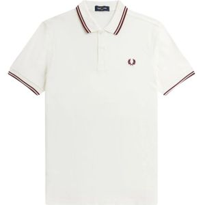 Fred Perry, Tops, Heren, Wit, L, Katoen, Slim Fit Twin Tipped Polo