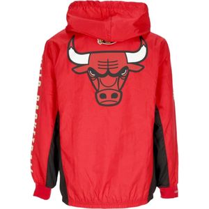 Mitchell & Ness, Sport, Heren, Rood, XL, Polyester, Chicago Bulls Windbreaker Jas