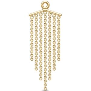 Julie Sandlau, Accessoires, Dames, Geel, ONE Size, Gouden Ocean Backdrop Oorbel Bedel