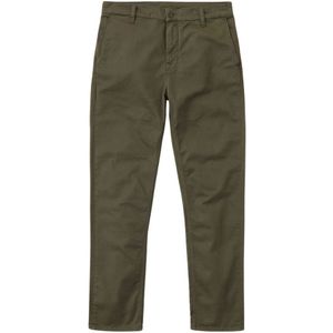 Nudie Jeans, Easy Alvin Olive Chino Broek Groen, Heren, Maat:W32 L32