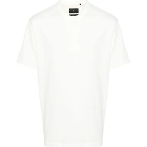 Y-3, Tops, Heren, Wit, L, Katoen, Witte Katoenen T-shirts en Polos