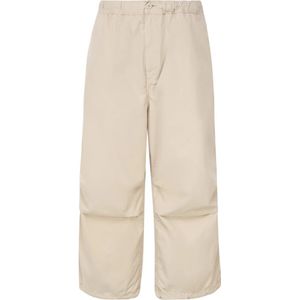 Carhartt Wip, Broeken, Heren, Beige, M, Katoen, Beige Katoenen Broek met Zijzakken