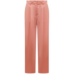 Forte Forte, Broeken, Dames, Roze, M, Hoge taille broek