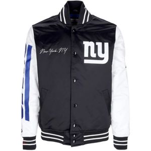 Mitchell & Ness, Bomber Jassen Zwart, Heren, Maat:L