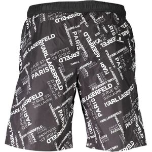 Karl Lagerfeld, Badkleding, Heren, Zwart, S, Heren Strandkleding Lange Boxershorts Zwart