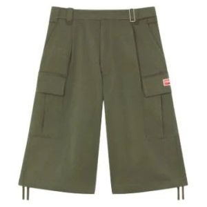 Kenzo, Korte broeken, Heren, Groen, M, Cargo Army Bermuda Shorts
