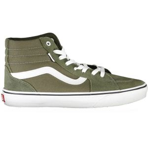 Vans, Schoenen, Heren, Groen, 44 1/2 EU, Polyester, Groene Polyester Sneaker met Veters