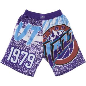 Mitchell & Ness, Basketbalshort Paars, Heren, Maat:L