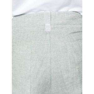 Sease, Korte broeken, Heren, Groen, M, Linnen, Linnen shorts met zij- en achterzakken