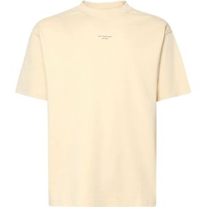 Drole de Monsieur, Tops, Heren, Geel, 2Xl, Katoen, Katoenen Logo T-shirt Ronde Kraag Korte Mouwen