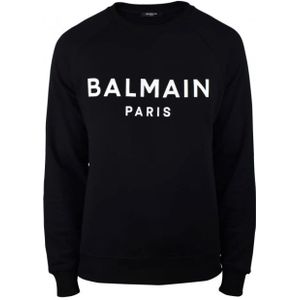 Balmain, Sweatshirts & Hoodies, Heren, Zwart, S, Katoen, Beachwear