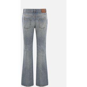 Alexander McQueen, Jeans, Dames, Blauw, W25, Denim, Indigo Flare Denim Jeans