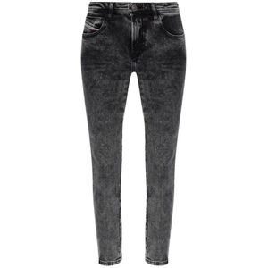 Diesel, ‘2015 Babhila L.30’ skinny fit jeans Grijs, Dames, Maat:W24 L32