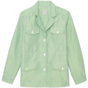 Ines De La Fressange Paris, Canvas Safari Jas Groen Flipper Groen, Dames, Maat:S