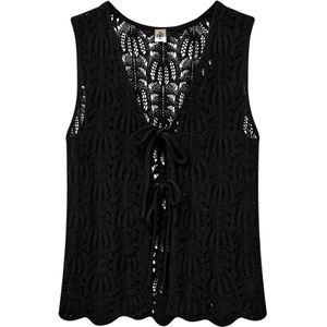 The Garment, Egypt Crochet Vest Zwart, Dames, Maat:XS