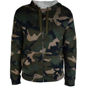 Valentino Garavani, Sweatshirts & Hoodies, Heren, Groen, S, Katoen, Camouflage Hoodie