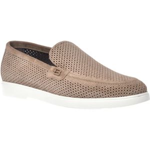 Baldinini, Schoenen, Heren, Beige, 42 EU, Leer, Loafer in taupe perforated suede