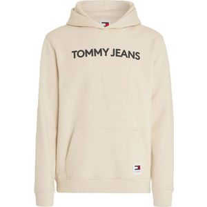 Tommy Hilfiger, Sweatshirts & Hoodies, Heren, Beige, M, Katoen, Klassieke Sweatshirt Statement Mode