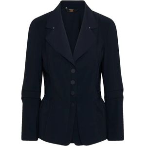 High, Vrouwelijke stijl blazer Blauw, Dames, Maat:3XS